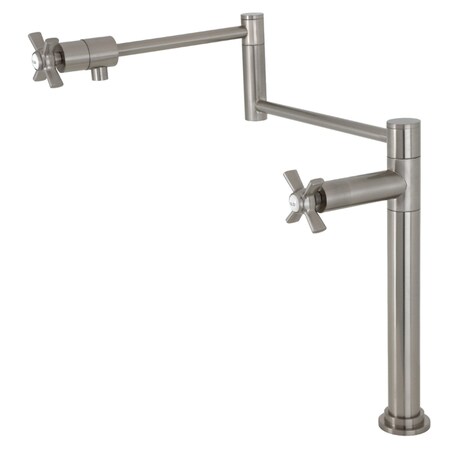 Kingston Brass Deck Mount Pot Filler, Brushed Nickel KS4708ZX